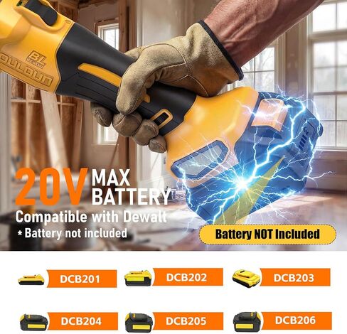 Cordless Drywall Cut-Out Tool, Brushless Rotary Saw Compatible With Dewalt 20V Battery, 28000 RPM 6-Speed Adjustable Depth, Compact Spiral Tool for Drywall Sheetrock Wood Cutting (Tool Only) in Kuwait