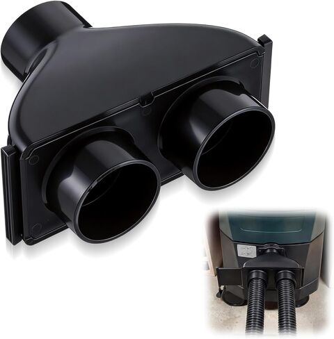 2.5" ABS Vacuum Y Connector Splitter with Individual Blast Gates ABS Dual Hose Dust Collection Adapter Compatible with 2.5" Splitter Hose Setups and Rigid Vacuum Attachment in Kuwait