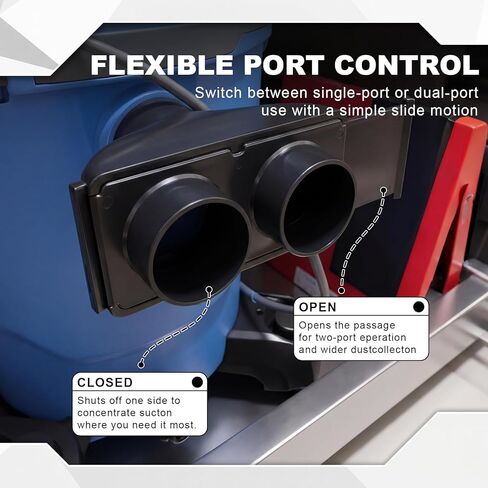 2.5" ABS Vacuum Y Connector Splitter with Individual Blast Gates ABS Dual Hose Dust Collection Adapter Compatible with 2.5" Splitter Hose Setups and Rigid Vacuum Attachment in Kuwait