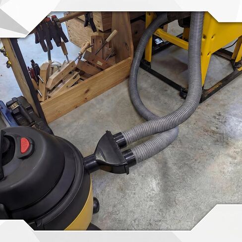 2.5" ABS Vacuum Y Connector Splitter with Individual Blast Gates ABS Dual Hose Dust Collection Adapter Compatible with 2.5" Splitter Hose Setups and Rigid Vacuum Attachment in Kuwait