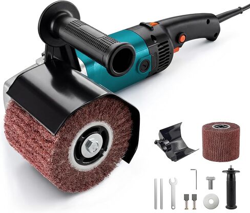 Surface Conditioning Tool 1400W, Burnishing Polishing Machine with 8 Variable Speed, Electric Handheld Stainless Steel Polisher Set, Metal Burnishing Machine Kit with Burnishing Wheel in Kuwait