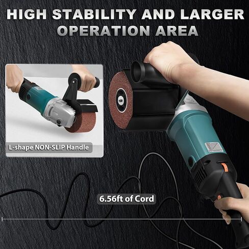 Surface Conditioning Tool 1400W, Burnishing Polishing Machine with 8 Variable Speed, Electric Handheld Stainless Steel Polisher Set, Metal Burnishing Machine Kit with Burnishing Wheel in Kuwait