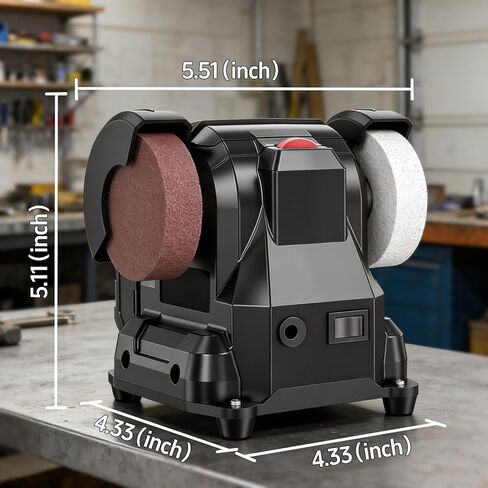 Mini Bench Grinder, Cordless & Corded Jewelry Polisher with 6 Variable Speed & Flexible Shaft, Includes Complete Accessories for Grinding, Polishing, Cutting and Drilling Rocks, Metals and Gems in Kuwait