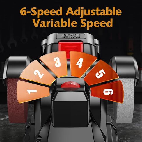 Mini Bench Grinder, Cordless & Corded Jewelry Polisher with 6 Variable Speed & Flexible Shaft, Includes Complete Accessories for Grinding, Polishing, Cutting and Drilling Rocks, Metals and Gems in Kuwait