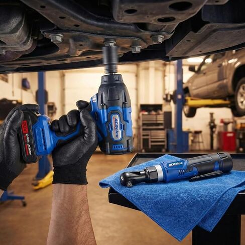 ACDelco ARI20132P-K3 مفتاح ربط صدمي 1/2 بوصة بدون فرشاة 20 فولت (251 رطلًا، أداة 3 في 1) ومجموعة G12 مجموعة سقاطة لاسلكية 12 فولت 3/8 بوصة مع مجموعة لقم مثقاب مكونة من 14 قطعة in Kuwait