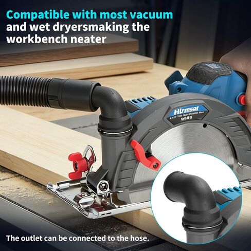 6-1/2" Cordless Circular Saw,21V Brushless Hand Circle Saw with 2 x 6.0Ah Battery & 3 Blade,5500 RPM Sierra Circular electrica 0-45° Cutting Bevel,Max Cutting Depth 2-1/4"(90°),1-7/16" (45°) in Kuwait