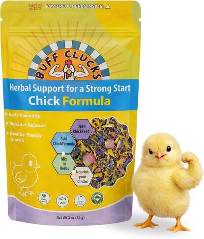 ملحق Buffclucks Herb لدجاج الفناء الخلفي - علاجات الدجاج الطبيعية ، مزيج نباتي في الدواجن ، الوجبات الخفيفة القائمة على النباتات من أجل العافية اليومية ، جودة الريشة ، إنتاج البيض - مصنوع في الولايات المتحدة الأمريكية 12 أوقية in Kuwait