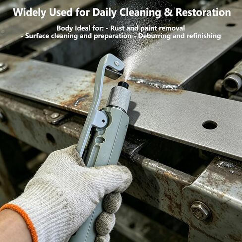 Sand Blaster Gun Kit with 4 Ceramic Nozzles, 8ft Sandblasting Hose & Valve, Rust Paint Stain Remover for DIY, Automotive, Tile, Metal Surface Cleaning with Aluminum Oxide, Sand, Walnut Shell in Saudi Arabia