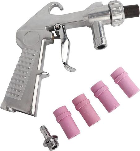 Sand Blaster Gun Kit, Sand Blaster for Air Compressor Rust Remove, Abrasive Sandblasting Gun with Air Quick Adapter for Sandblast Cabinets in Kuwait
