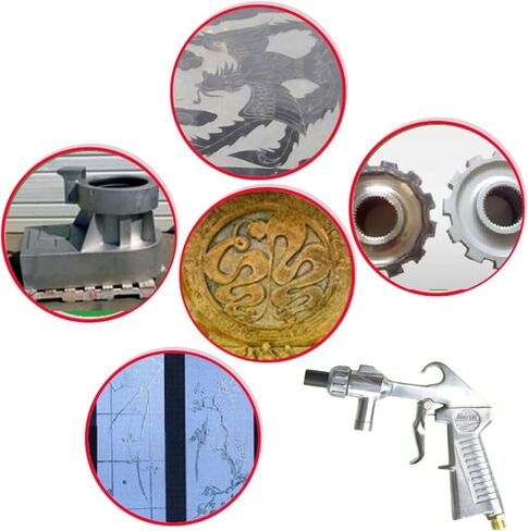 Sand Blaster Gun Kit, Sand Blaster for Air Compressor Rust Remove, Abrasive Sandblasting Gun with Air Quick Adapter for Sandblast Cabinets in Kuwait