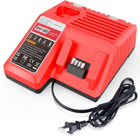 Rapid Charger for Mil-Waukee M-12 & for M-18 Replacement Charger for 48-59-1812, XC Lithium Ion Battery 48-11-2420 48-11-2440 48-11-1815 48-11-1820 48-11-1840 48-11-1850 48-11-2401 48-11-1890 in Kuwait