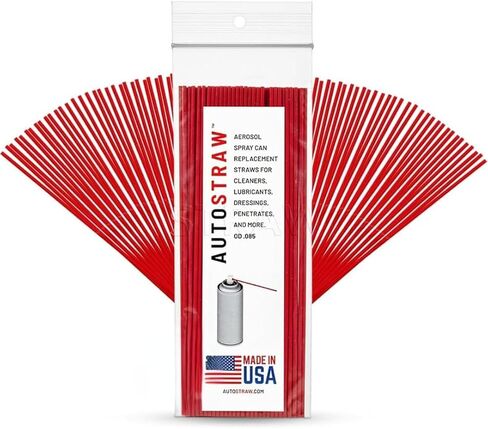شفاطات بديلة حمراء مقاس 7 بوصات من AUTOSTRAW لعلب الهباء الجوي، 20 عبوة - مناسبة عالميًا لبخاخات السيارات ومواد التشحيم وجميع منتجات الأيروسول المصنوعة في الولايات المتحدة الأمريكية in Kuwait