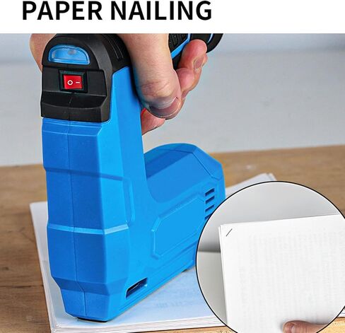 Fafeicy Electric Staple 1500mAh Li Ion Battery Cordless شحن سريع 1000 مسمار سعة لمشاريع إصلاح أثاث الديكور الداخلي in Kuwait