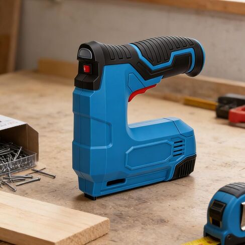 Fafeicy Electric Staple 1500mAh Li Ion Battery Cordless شحن سريع 1000 مسمار سعة لمشاريع إصلاح أثاث الديكور الداخلي in Kuwait