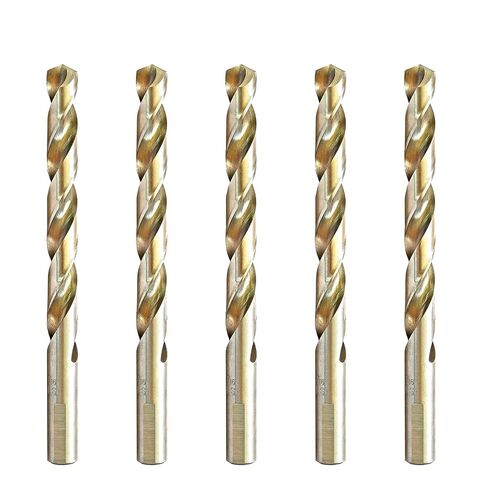 MAXTOOL 1/2" 5PCs Identical Jobber Length Drill Bits HSS M2 Twist Drill Bits Fully Ground Bright Straight Shank with 3-Flat; JBF02W13R32E5 in Kuwait