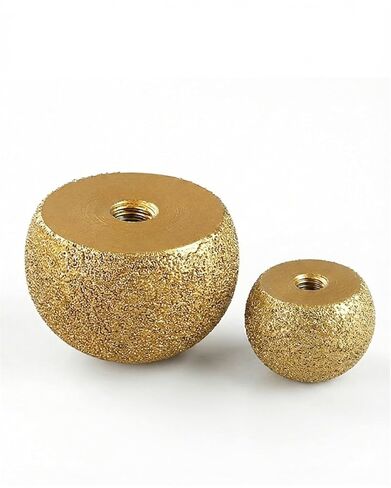 2PCS Spherical Diamond Grinding Bit (30mm & 50mm), M10 Thread Mushroom Head for Stone Carving, Internal Arc Abrasive Bits for for Stone Flowerpots,Cobblestone,Granite,Marble Rock Planters in Saudi Arabia