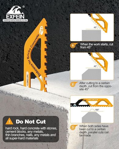 Reciprocating Saw Blades 12 Inch/305mm, 2-Pack Brick Masonry Concrete Cement Board Cutting Reciprocating Sabre Saw Blades in Saudi Arabia
