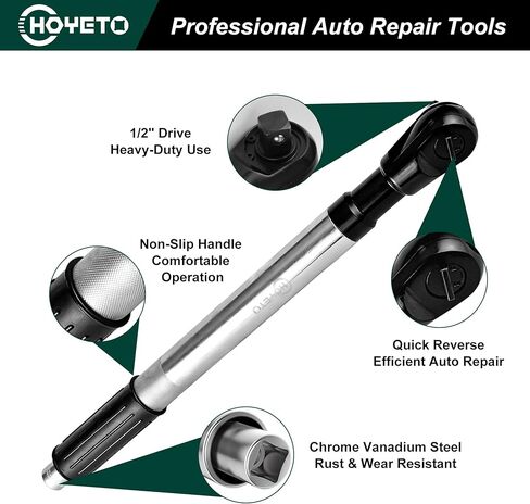 Offset Extension Wrench, 11 Piece 1/2" Offset Extension Wrench Impact for Electric Drill with 9 Impact Socket, 1/2" drive handle, Multifunctional Electric Ratchet Wrench, Slim for Tight Spaces in Kuwait