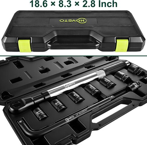 Offset Extension Wrench, 11 Piece 1/2" Offset Extension Wrench Impact for Electric Drill with 9 Impact Socket, 1/2" drive handle, Multifunctional Electric Ratchet Wrench, Slim for Tight Spaces in Kuwait