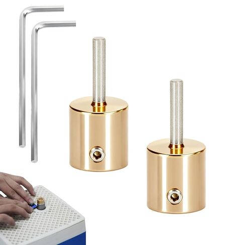 2PCS 5/8inch Stained Glass Grinder Bits, Diamond Grinder Bit Head Tools Stained Glass Brass Core Grinder Bits & Diamond Grinder Bit Head Tools and Supplies (5/8inch) in Kuwait