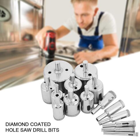 Generic Coated Core Drill Bit Set for Tile Ceramic Glass Marble Hole Saw Kit in Kuwait