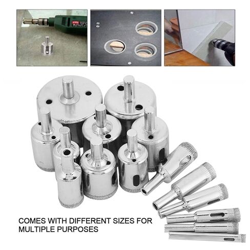 Generic Coated Core Drill Bit Set for Tile Ceramic Glass Marble Hole Saw Kit in Kuwait