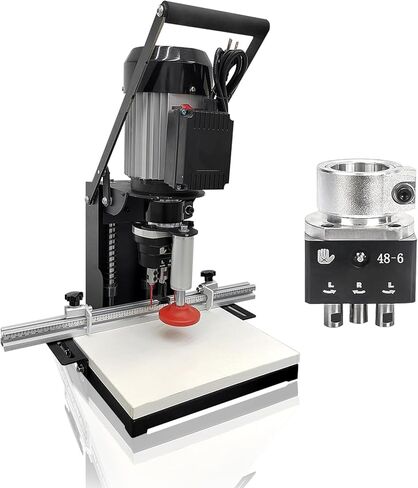 DVALLEY 1100W Hinge Drilling and Boring Machine,0-40mm 2880RPM Depth Pneumatic Portable Woodworking Hand-Held Hinge Drilling Machine,45-9.5 Desktop Drill Press for Drilling Tasks(110 Volt） in Kuwait