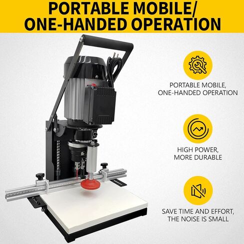 DVALLEY 1100W Hinge Drilling and Boring Machine,0-40mm 2880RPM Depth Pneumatic Portable Woodworking Hand-Held Hinge Drilling Machine,45-9.5 Desktop Drill Press for Drilling Tasks(110 Volt） in Kuwait