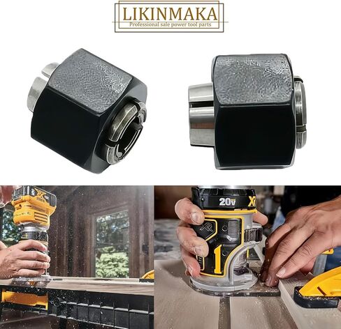 N693118 1/4in 6.35 مللي متر مجموعة تشاك كوليت استبدال لأدوات الطاقة لجهاز التوجيه Dewalt DCW600B DCW600B-CA DCW600BR (2 عبوات) in Kuwait