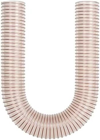 Transparent Flexible Dust Collection Hose | Copper-Plated Steel Wire Duct | Heavy-Duty Dust Extractor for Woodworking & Industrial (300mm Diameter, 0.9mm Thickness) in Saudi Arabia