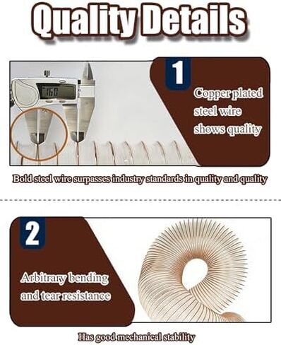 Transparent Flexible Dust Collection Hose | Copper-Plated Steel Wire Duct | Heavy-Duty Dust Extractor for Woodworking & Industrial (300mm Diameter, 0.9mm Thickness) in Saudi Arabia