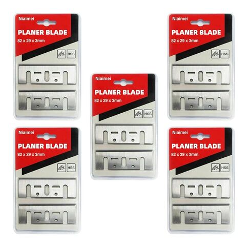 3-1/4 inch (82 mm) resharpenable high-Speed Steel Planer Blades Suitable for Makita 1900B N1900B KP0800 XPK01, DeWalt D26676 DW680, Bosch, Ryobi, and Other Brands - 5 Pairs per Pack in Kuwait