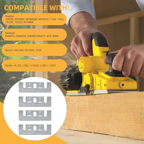 3-1/4 inch (82 mm) resharpenable high-Speed Steel Planer Blades Suitable for Makita 1900B N1900B KP0800 XPK01, DeWalt D26676 DW680, Bosch, Ryobi, and Other Brands - 5 Pairs per Pack in Kuwait