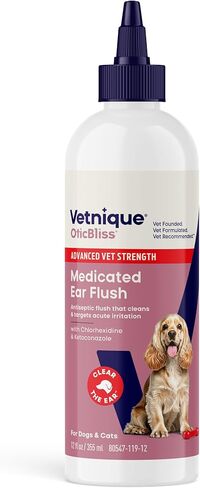 Vetnique Oticbliss Dog Ear Infection Treatment & Ear Cleaner Flush 6oz in Saudi Arabia