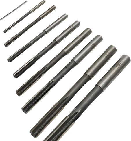 Chucking Reamer Set,Straight Flutes Lathe Machine Reamer High Speed Steel,H7 Tolerance (2mm 3mm 4mm 5mm 6mm 7mm 8mm 9mm 10mm),9pcs in Kuwait