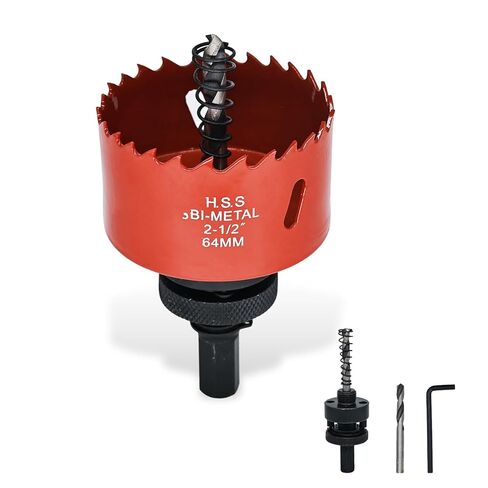 Hole Saw with Arbor, Bi-Metal Hole Cutter for Metal Wood and Plastic, Alloy Steel Construction (6''-152MM) in Saudi Arabia