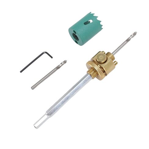 Eujgoov Hole Saw Drill Bit, Quick Disassembly Hex Shank Connecting Rod with 125mm Dust Cover for Gypsum Wood Board Alloy Steel Hole Opener (65mm / 2.6in Saw) in Kuwait
