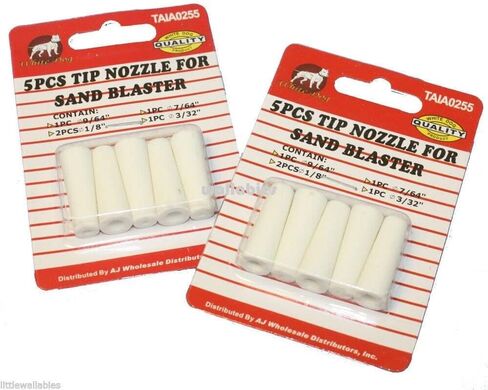 ARC-POWER 2 Sets AIR Sandblaster TIP Nozzle for Sand Blaster Gun 9/64" 1/8" 7/64" 3/32" in Kuwait