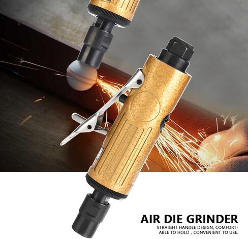 Metal Straight Shank Pneumatic Grinders Polishing Engraving Air Die Grinding Machine Tool High Speed Low Noise Lightweight for Metal Wood Rubber Tire Casting Aluminum Alloy Iron (KP-620 Trumpet) in Kuwait