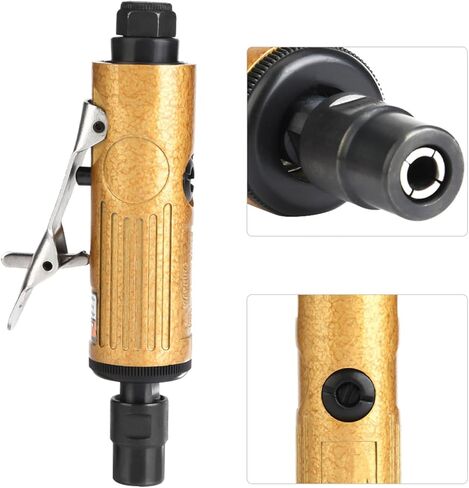 Metal Straight Shank Pneumatic Grinders Polishing Engraving Air Die Grinding Machine Tool High Speed Low Noise Lightweight for Metal Wood Rubber Tire Casting Aluminum Alloy Iron (KP-620 Trumpet) in Kuwait