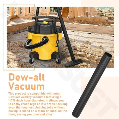 2 Pack DXVA19-1202 Extension Wand (1-7/8") Compatible with Dew-alt Wet/Dry Vacuums DXV10P, DXV09P, DXV10S, DXV04T, DXV06P, DXV10SB, DXV04T, DXV06P in Kuwait