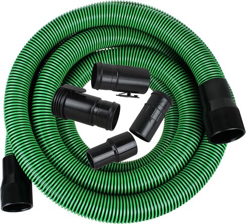 Upgraded 13ft 1-7/8-inch Wet/Dry Shop Vacuum Hose hose with 2-1/2" adapters om each end & 6 Replace Accessories - Green (WS25021A), For Most WORKSHOP Vacs in Kuwait