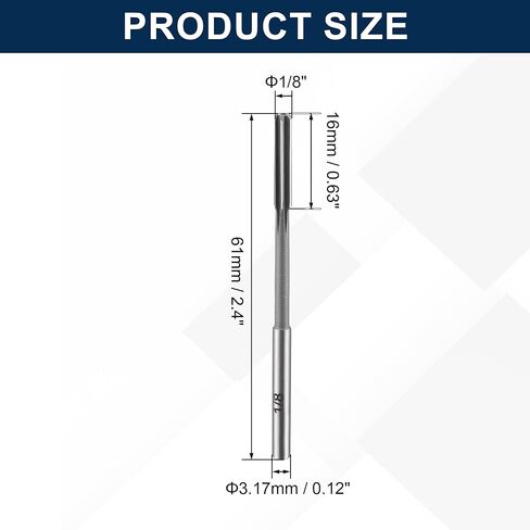4 قطعة HSS مجموعة مخرطة الرمي 1/8 "3/16" 1/4 "5/16" H7 دقة 6 مزامير مستقيمة عرقوب مستديرة لتصنيع الآلات in Kuwait