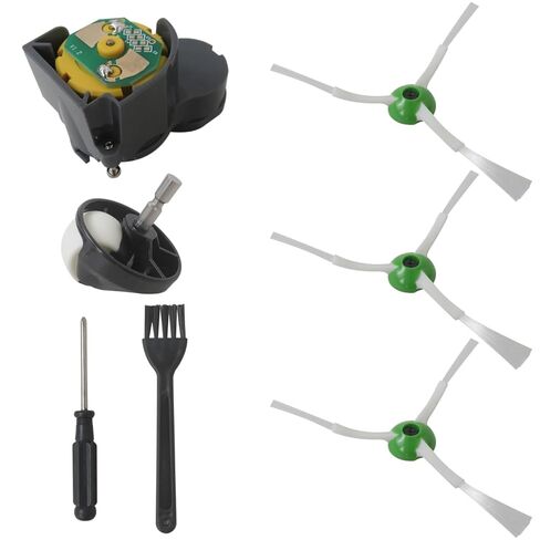 Xspeedonline Side Brush Motor Module Replacement Compatible for i-Robot Roomba I&E&J Series i3 i4 i6 i6+ i7 i7+ i8 E5 E6 E7 j7 j7+ Replacement Kit with 2 Pack Brushes and Front Caster Wheel in Kuwait