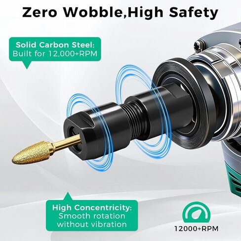 2 PCS Angle Grinder to Straight Chuck Adapter, 5/8"-11 Thread To 1/4" & 1/8" Collet Chucks, Angle Grinder Attachments, Compatible with Angle Grinders, Drills, Rotary Tools. in Kuwait