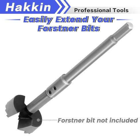 قطعتان من Hakkin مقاس 7 بوصات و10 بوصات ملحق لقمة فورستنر لـ 3/8 بوصة، وصلة منشار ثقب لإضافة أكثر من 5-3/4 إلى 8-3/4 بوصة من عمق الحفر، لقمة مثقاب فورستنر مع مفتاح ربط ضغط تشاك (10+13 مم) in Kuwait
