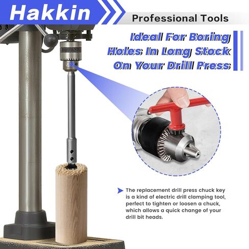 قطعتان من Hakkin مقاس 7 بوصات و10 بوصات ملحق لقمة فورستنر لـ 3/8 بوصة، وصلة منشار ثقب لإضافة أكثر من 5-3/4 إلى 8-3/4 بوصة من عمق الحفر، لقمة مثقاب فورستنر مع مفتاح ربط ضغط تشاك (10+13 مم) in Kuwait