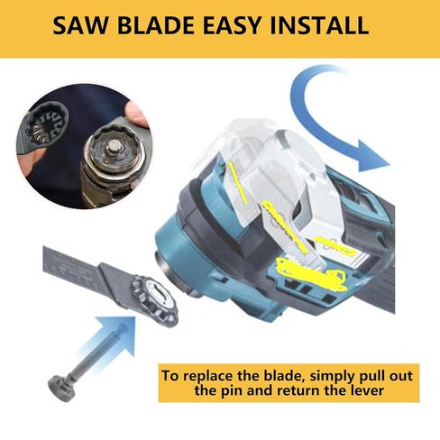 Titanium Oscillating Saw Blades, 20 Pcs Oscillating Tool Blades Kits for Metal, Wood and Plastic Compatible with Star-Lock Tools in Kuwait