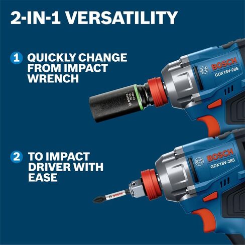 مجموعة أدوات كومبو 18 فولت من BOSCH GXL18V-241B22 - تتضمن 1/2 بوصة. مثقاب/مفك مطرقي، مفك/مفتاح ربط 2 في 1، (2) بطاريات 2 أمبير، شاحن، مشابك حزام، وحقيبة حمل in Kuwait