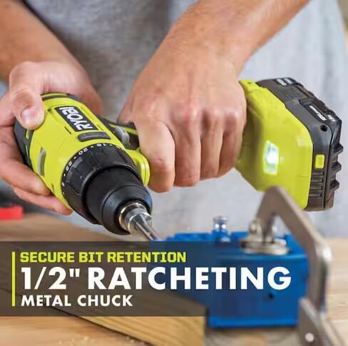 RYOBI Drill Impact Driver Combo Kit 18V ONE+ Cordless 2-Tool Set with Batteries Charger Tool Bag + Gloves in Kuwait